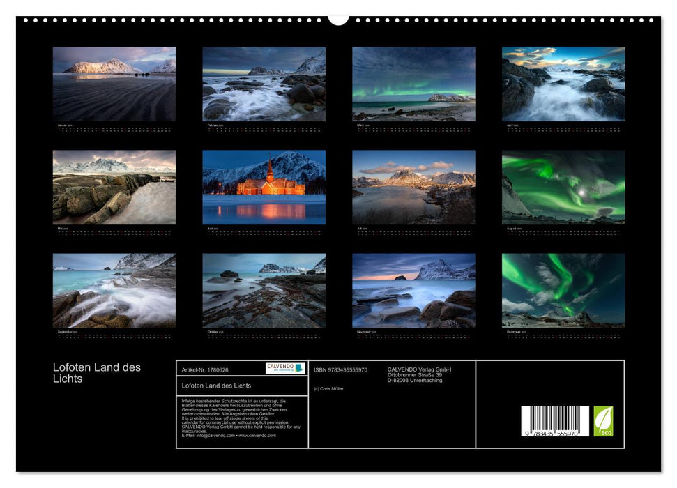 Lofoten Land des Lichts (CALVENDO Premium Wandkalender 2025)