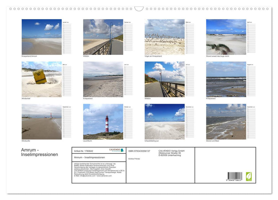 Amrum - Inselimpressionen (CALVENDO Wandkalender 2025)