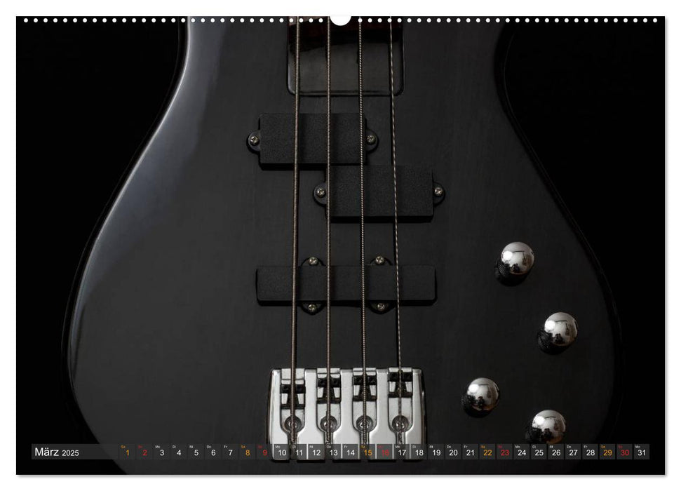 Bassgitarren - einfach cool (CALVENDO Premium Wandkalender 2025)