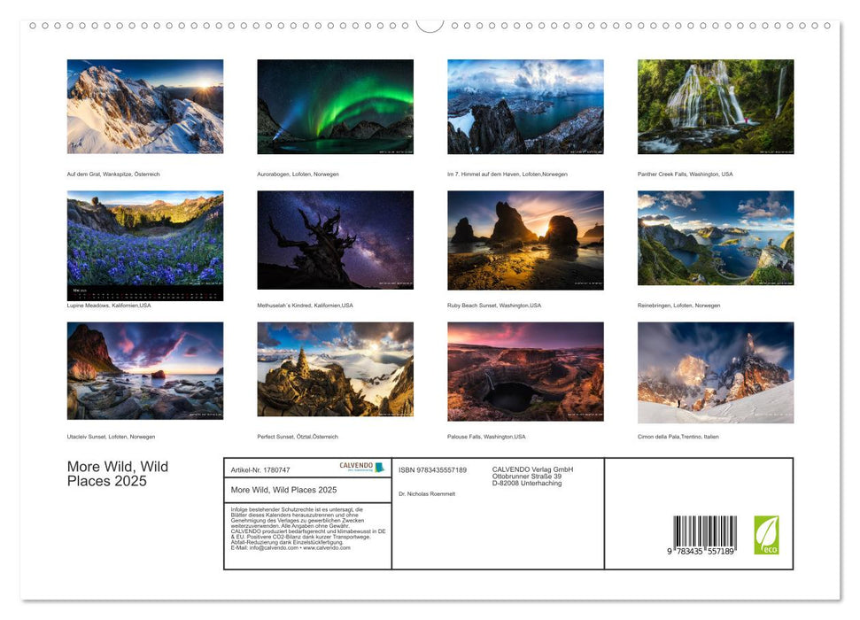 More Wild, Wild Places 2025 (CALVENDO Premium Wandkalender 2025)