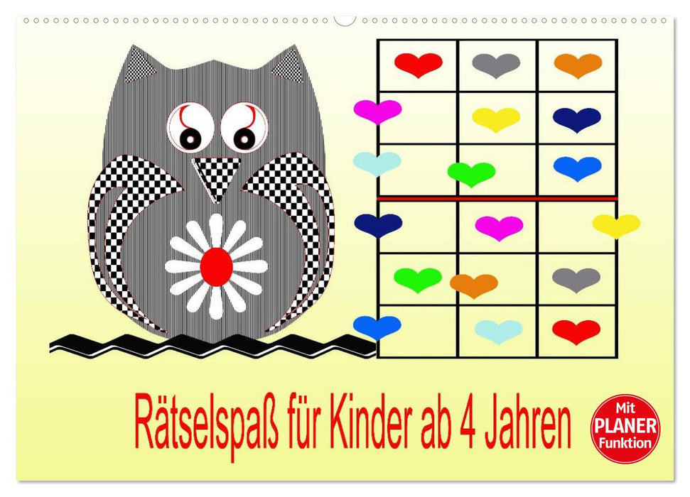 Rätselspaß für Kinder ab 4 Jahren (CALVENDO Wandkalender 2025)