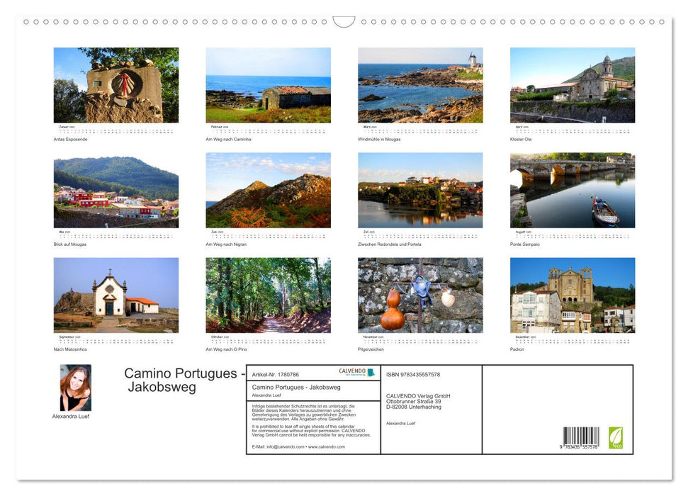 Camino Portugues - Jakobsweg (CALVENDO Wandkalender 2025)