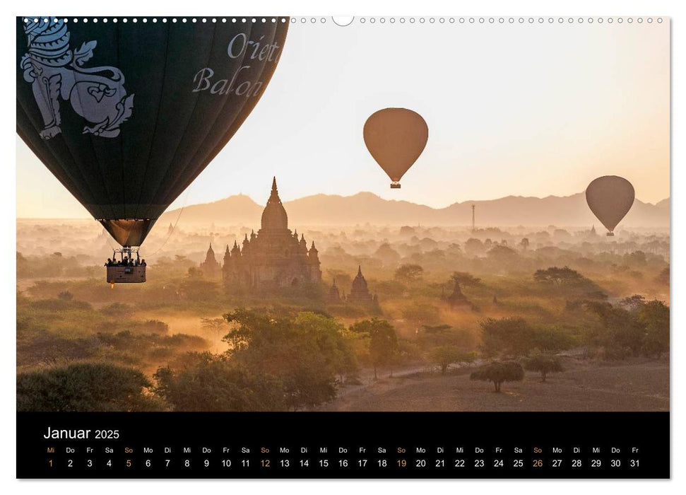 Tempel von Bagan (CALVENDO Premium Wandkalender 2025)