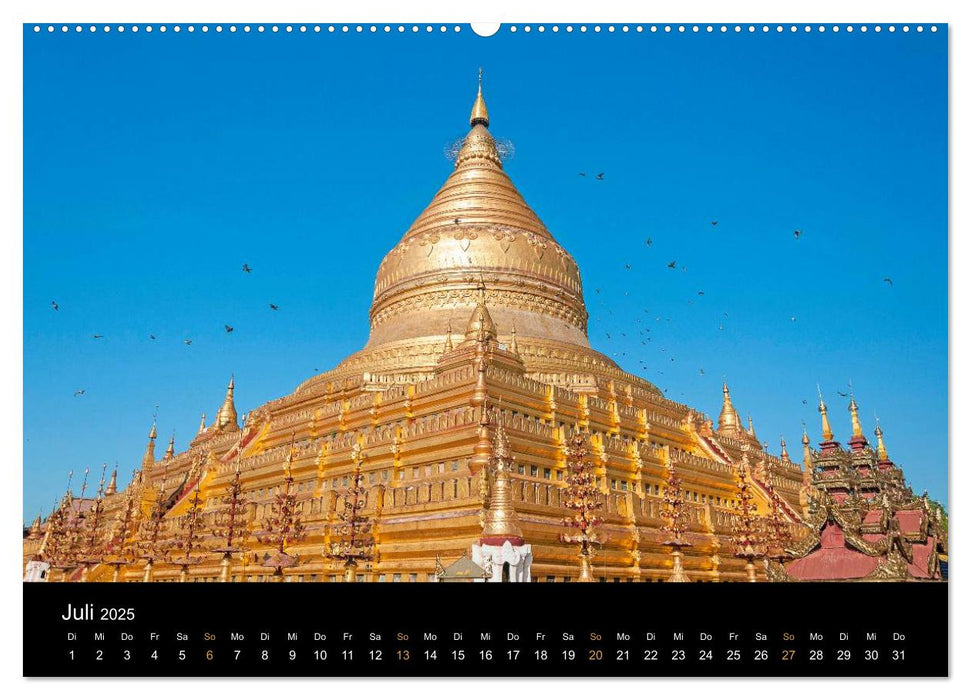 Tempel von Bagan (CALVENDO Premium Wandkalender 2025)