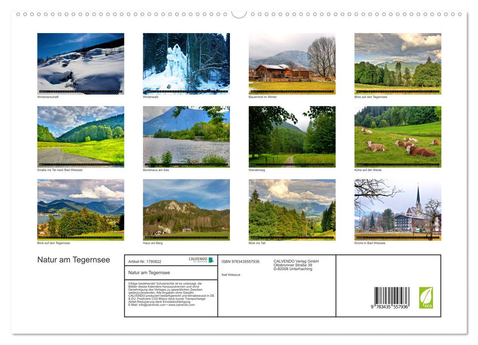 Natur am Tegernsee (CALVENDO Premium Wandkalender 2025)