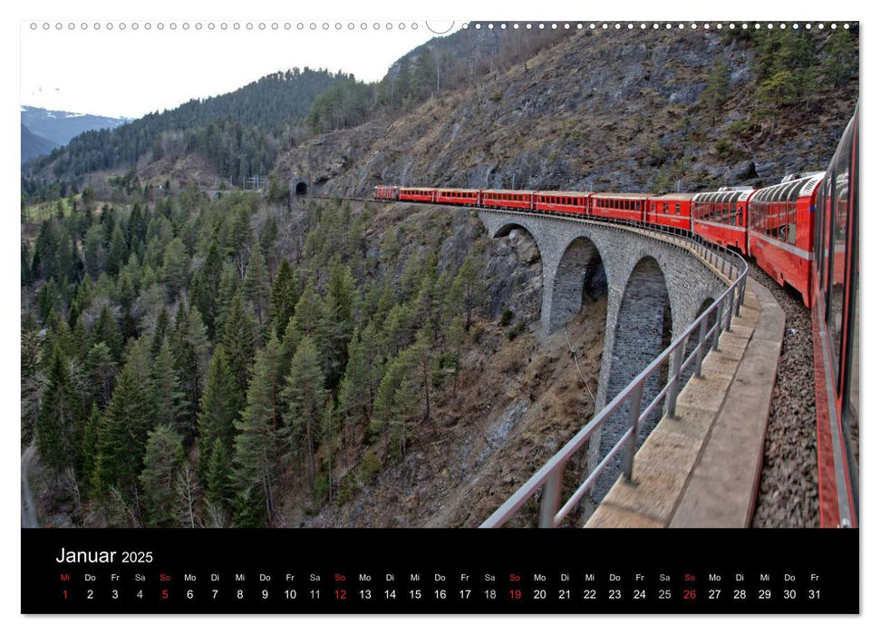 Schweizer Eisenbahn (CALVENDO Premium Wandkalender 2025)