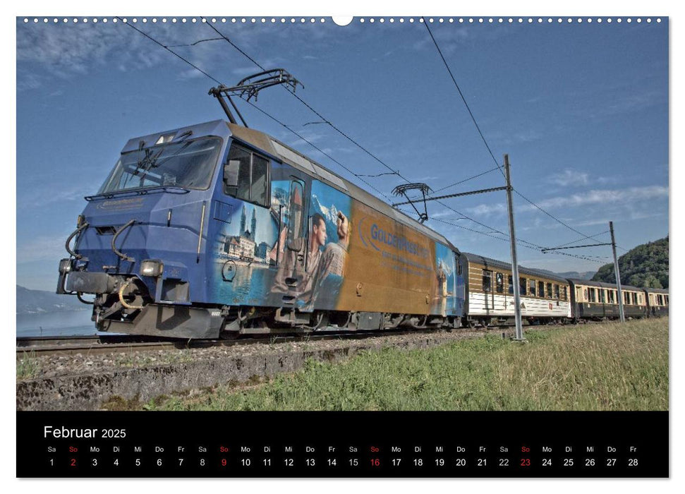 Schweizer Eisenbahn (CALVENDO Premium Wandkalender 2025)