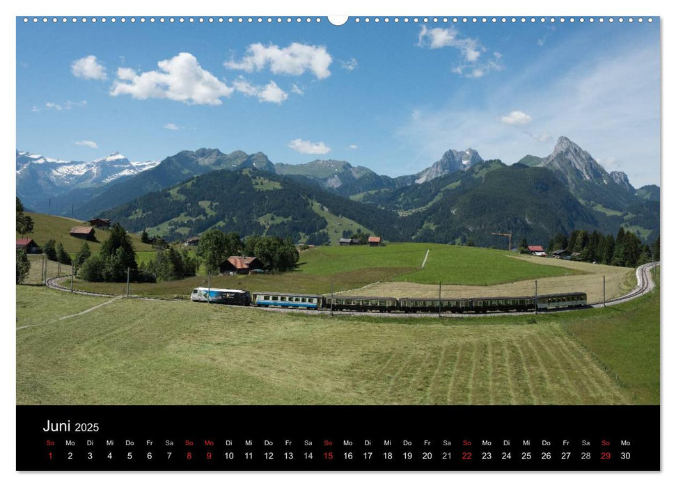 Schweizer Eisenbahn (CALVENDO Premium Wandkalender 2025)