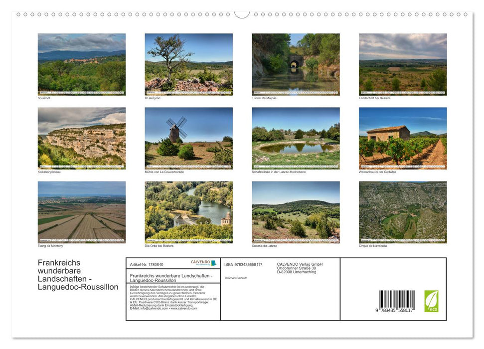 Frankreichs wunderbare Landschaften - Languedoc-Roussillon (CALVENDO Premium Wandkalender 2025)