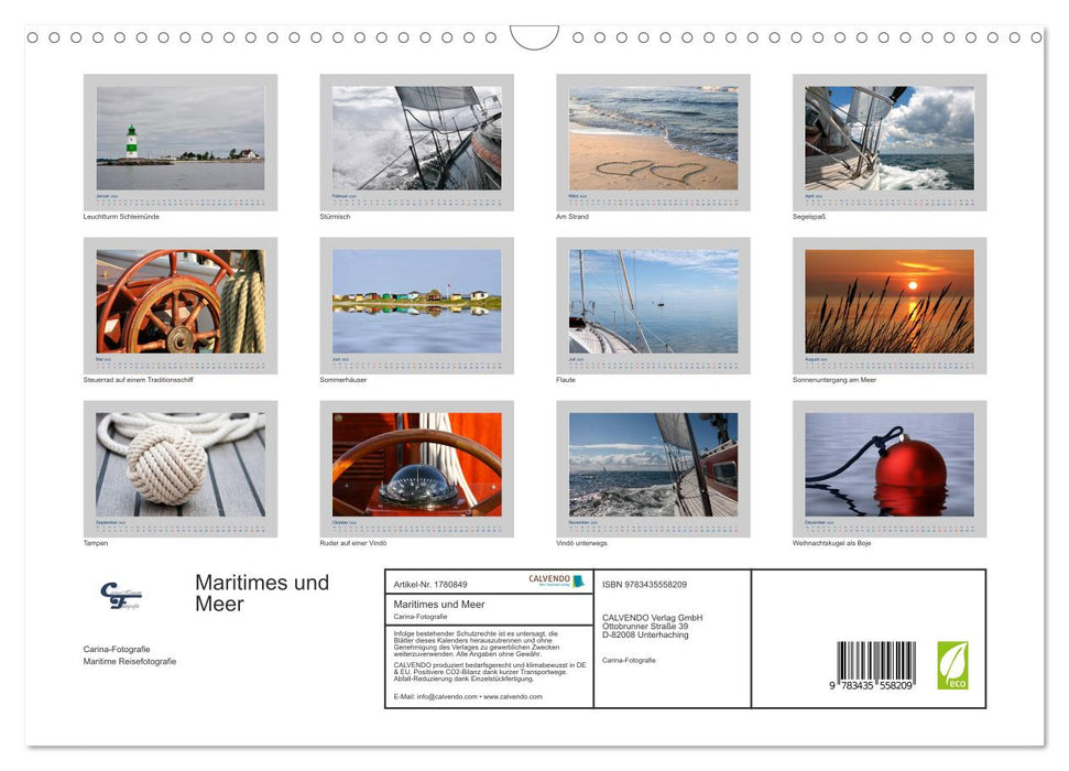 Maritimes und Meer (CALVENDO Wandkalender 2025)