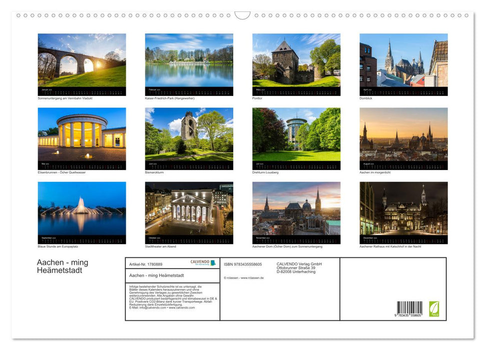 Aachen - ming Heämetstadt (CALVENDO Wandkalender 2025)