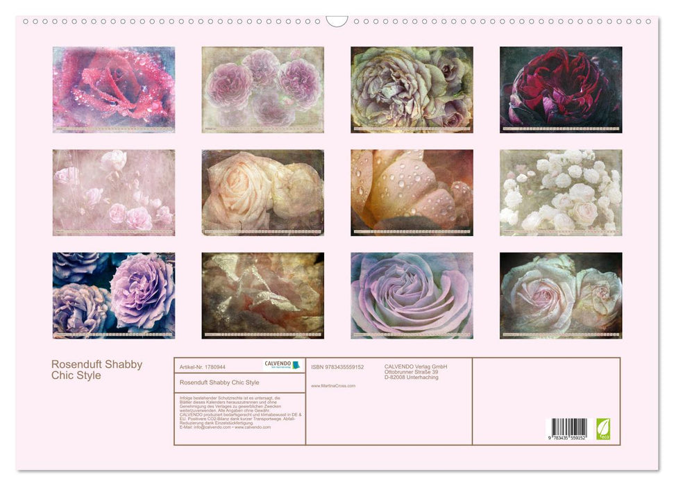 Rosenduft Shabby Chic Style (CALVENDO Wandkalender 2025)