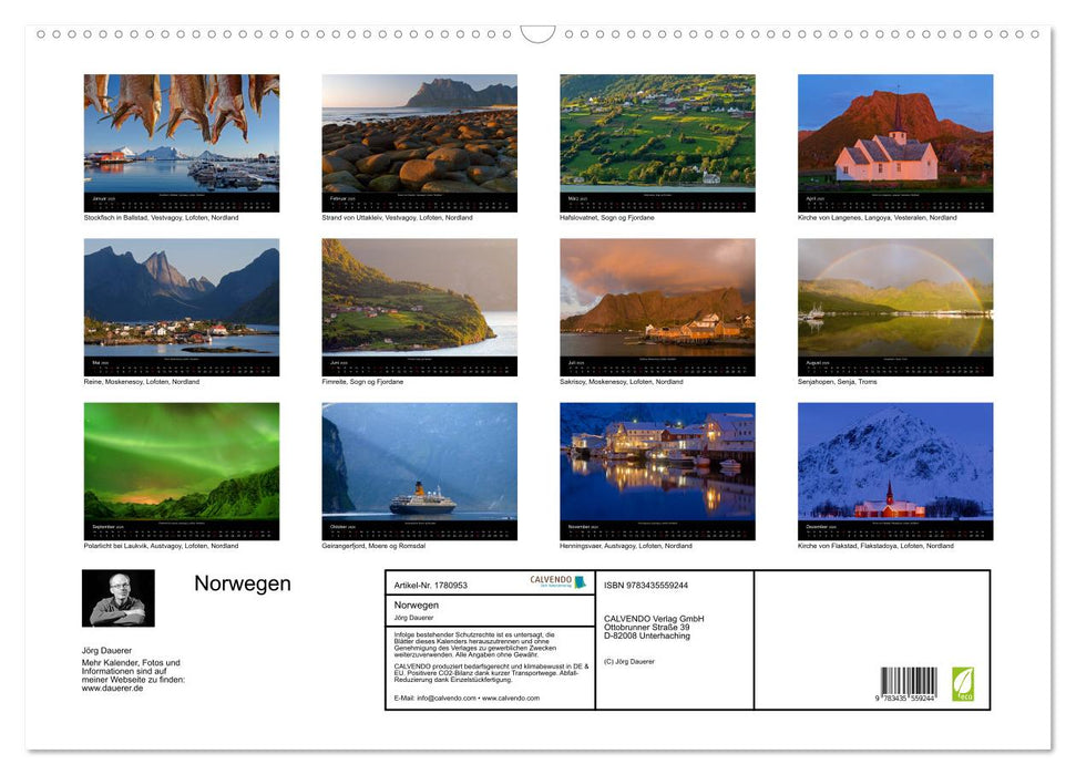 Norwegen (CALVENDO Wandkalender 2025)