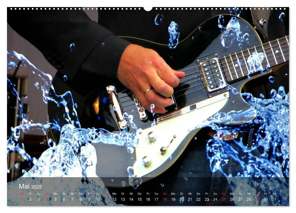 Rockgitarren Power (CALVENDO Premium Wandkalender 2025)