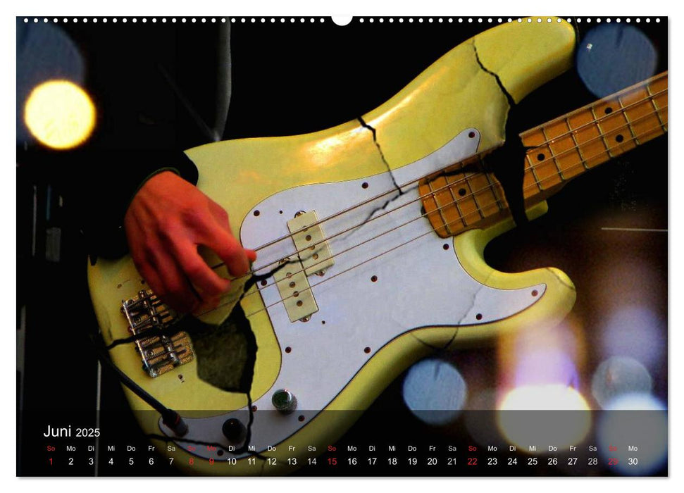 Rockgitarren Power (CALVENDO Premium Wandkalender 2025)