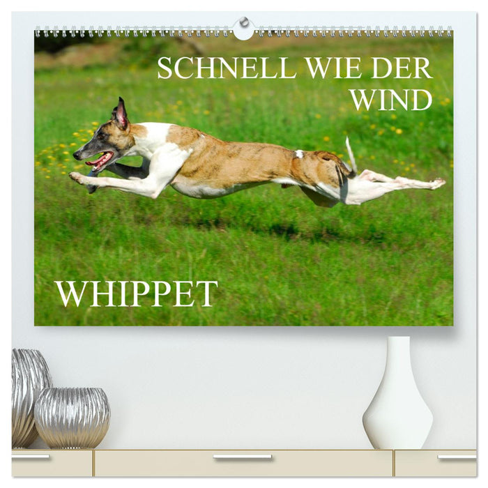 Schnell wie der Wind - Whippet (CALVENDO Premium Wandkalender 2025)