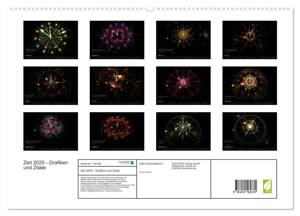 Zeit 2025 - Grafiken und Zitate (CALVENDO Premium Wandkalender 2025)
