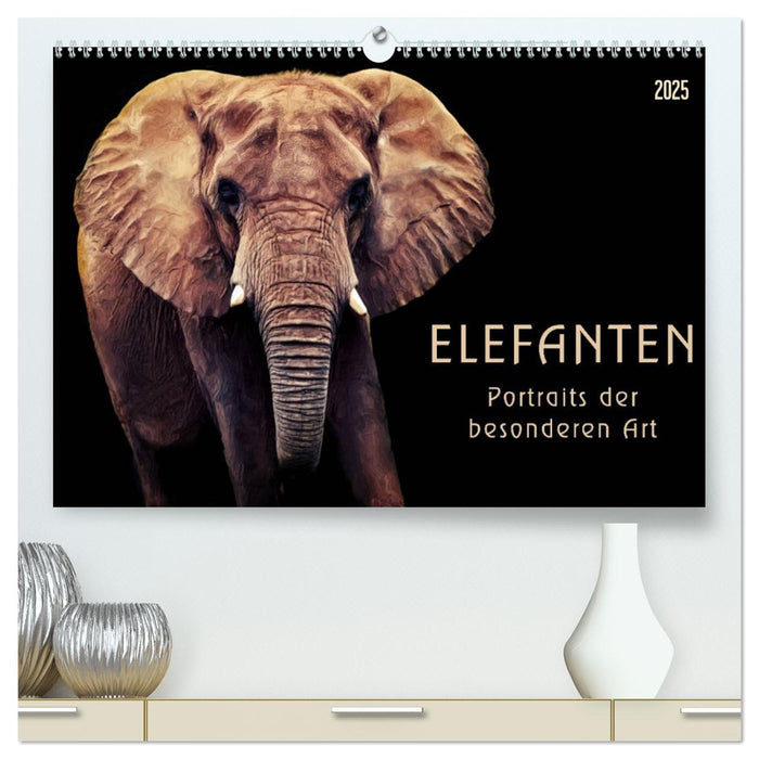 Elefanten - Portraits der besonderen Art (CALVENDO Premium Wandkalender 2025)