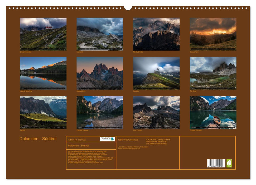 Dolomiten - Südtirol (CALVENDO Wandkalender 2025)