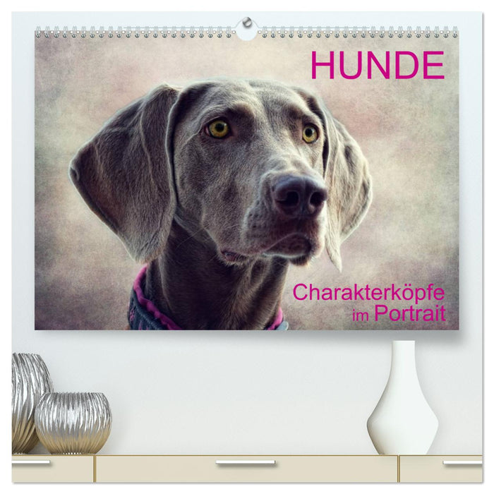 HUNDE-Chrakaterköpfe im Portrait (CALVENDO Premium Wandkalender 2025)