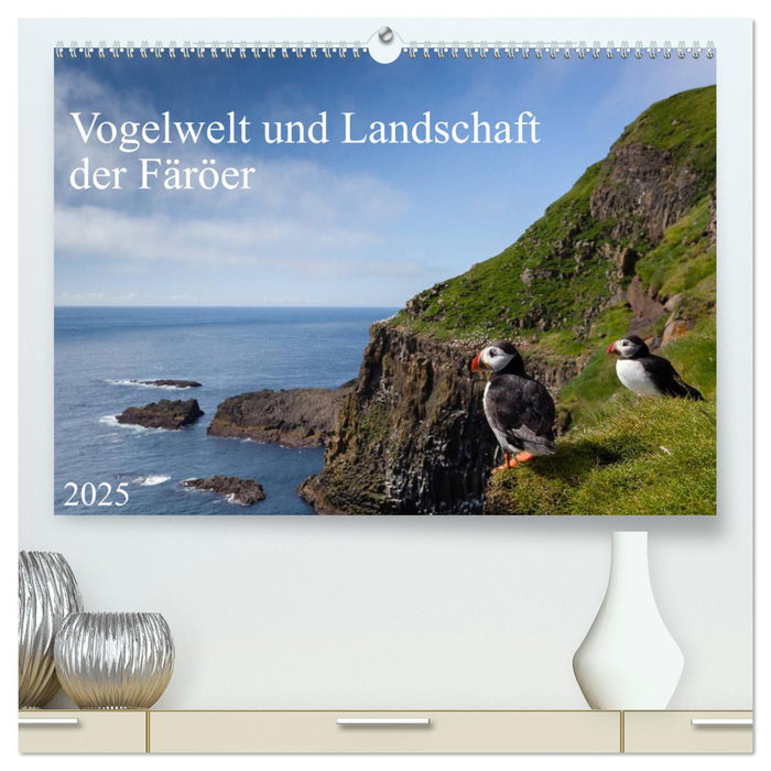 Vogelwelt und Landschaft der Färöer (CALVENDO Premium Wandkalender 2025)