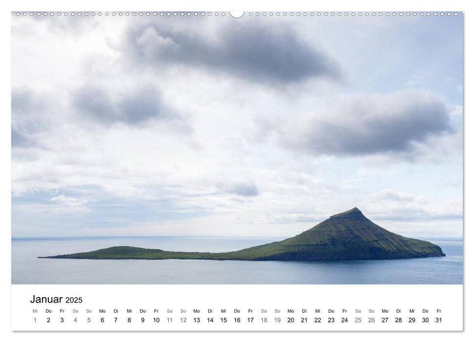 Vogelwelt und Landschaft der Färöer (CALVENDO Premium Wandkalender 2025)