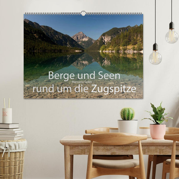 Berge und Seen rund um die Zugspitze (CALVENDO Wandkalender 2025)