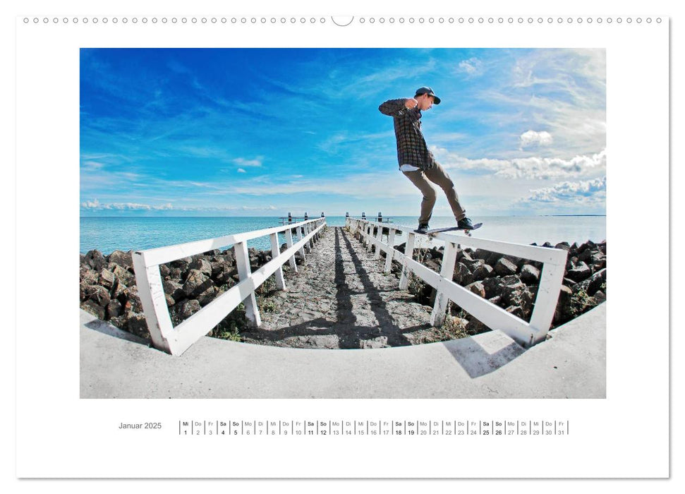 woodtimesalwaysgoodtimes - skateboard fotografie von tim korbmacher (CALVENDO Wandkalender 2025)