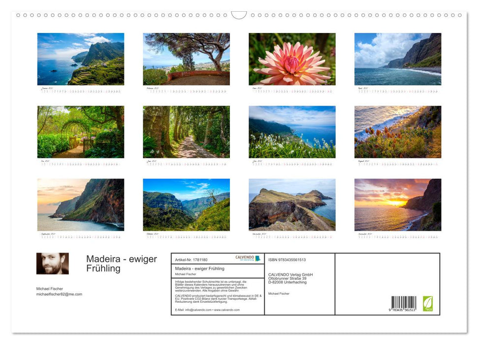 Madeira - ewiger Frühling (CALVENDO Wandkalender 2025)