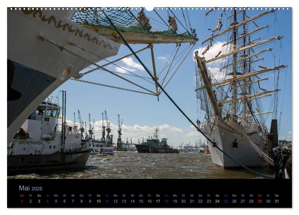 Segelschiffe - Maritime Details (CALVENDO Premium Wandkalender 2025)