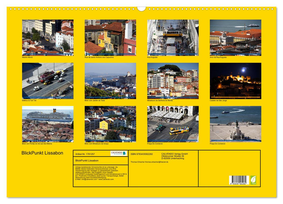 BlickPunkt Lissabon (CALVENDO Wandkalender 2025)