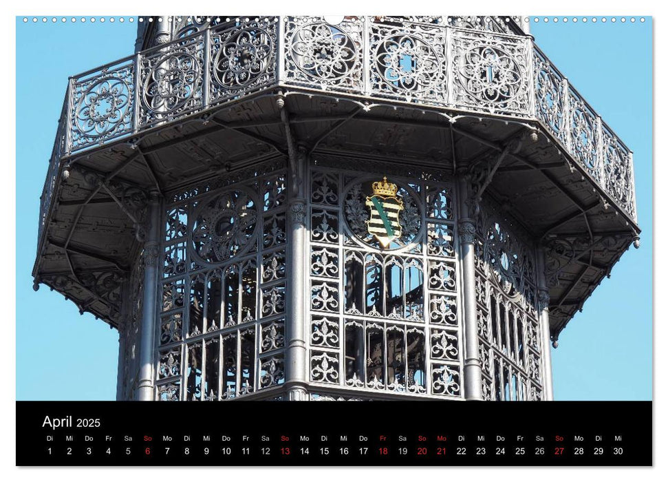 Der Gusseiserne Turm zu Löbau (CALVENDO Premium Wandkalender 2025)