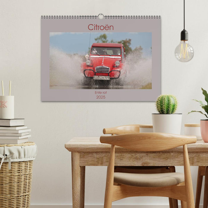 Citroën 2CV - Ente rot (CALVENDO Wandkalender 2025)