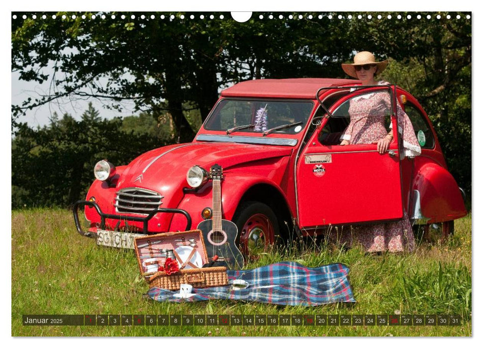 Citroën 2CV - Ente rot (CALVENDO Wandkalender 2025)