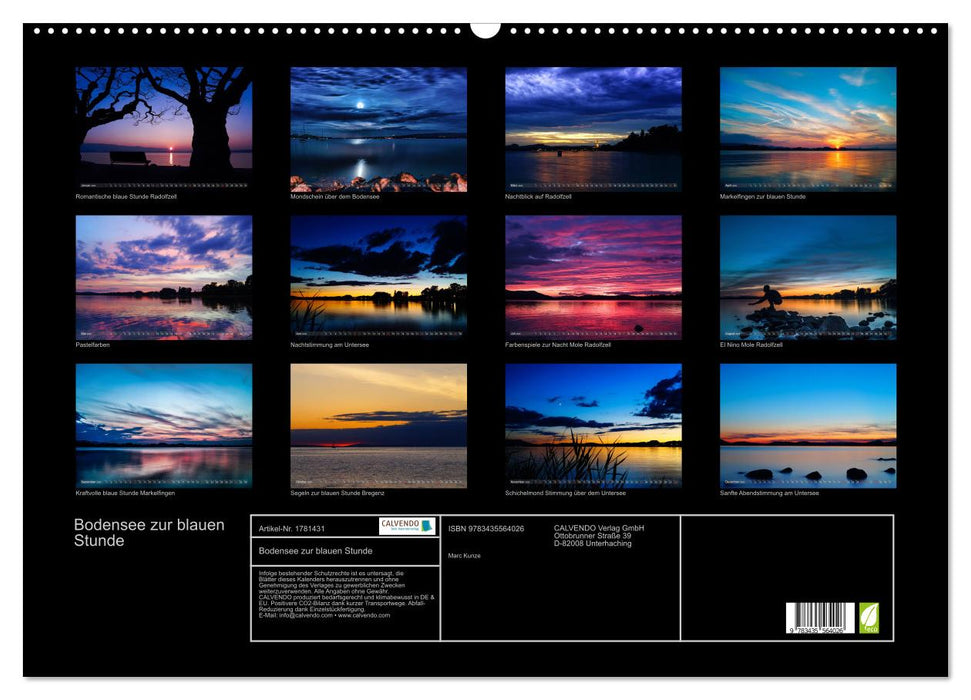 Bodensee zur blauen Stunde (CALVENDO Wandkalender 2025)