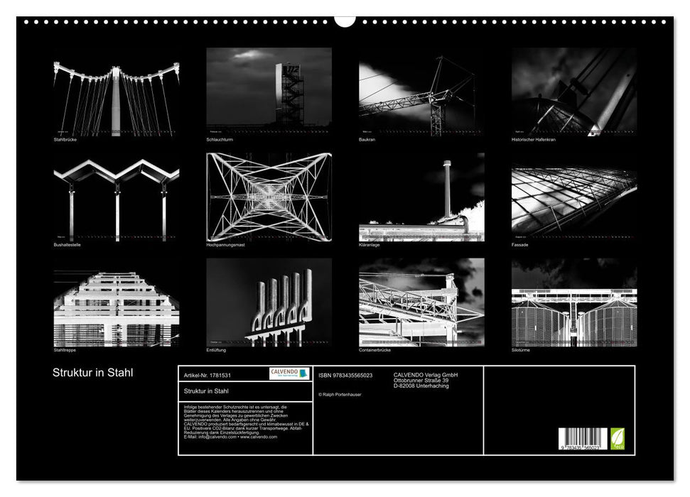 Struktur in Stahl (CALVENDO Wandkalender 2025)