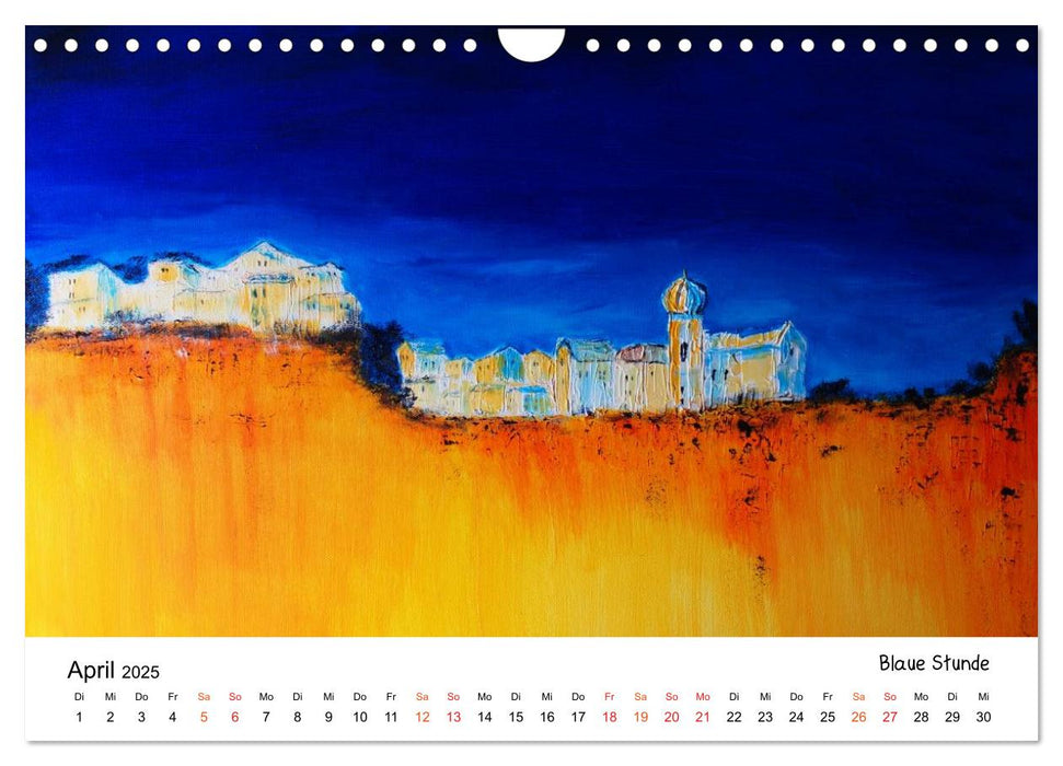 Cinque Terre und Meer in Aquarell und Acryl (CALVENDO Wandkalender 2025)