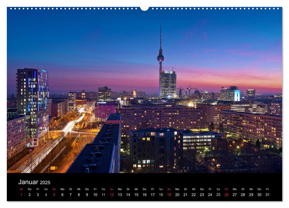 Berlin zwischen Tag und Nacht (CALVENDO Wandkalender 2025)