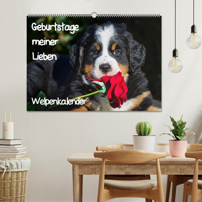 Geburtstage meiner Lieben - Welpenkalender (CALVENDO Wandkalender 2025)