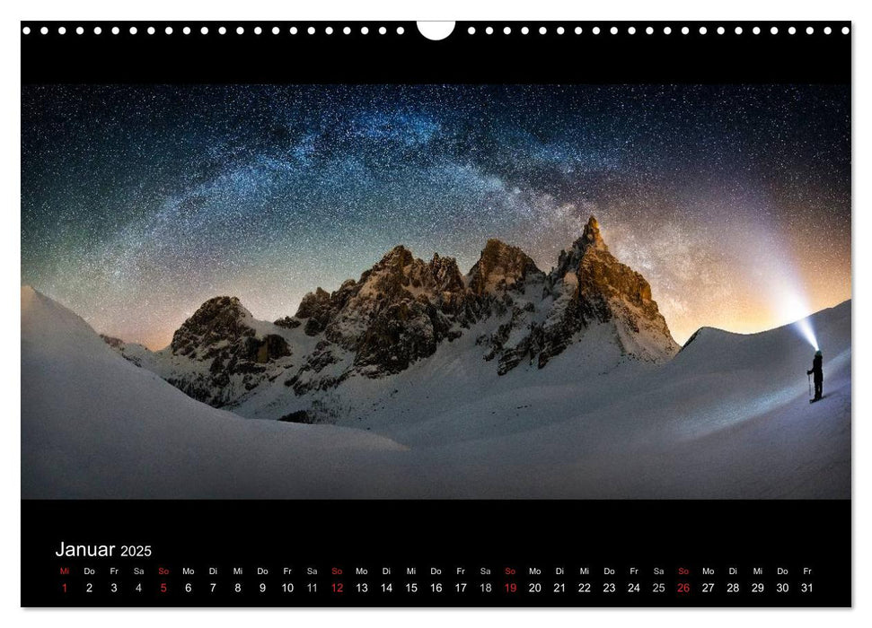 Sternensucher - Landschaft unter Sternen (CALVENDO Wandkalender 2025)