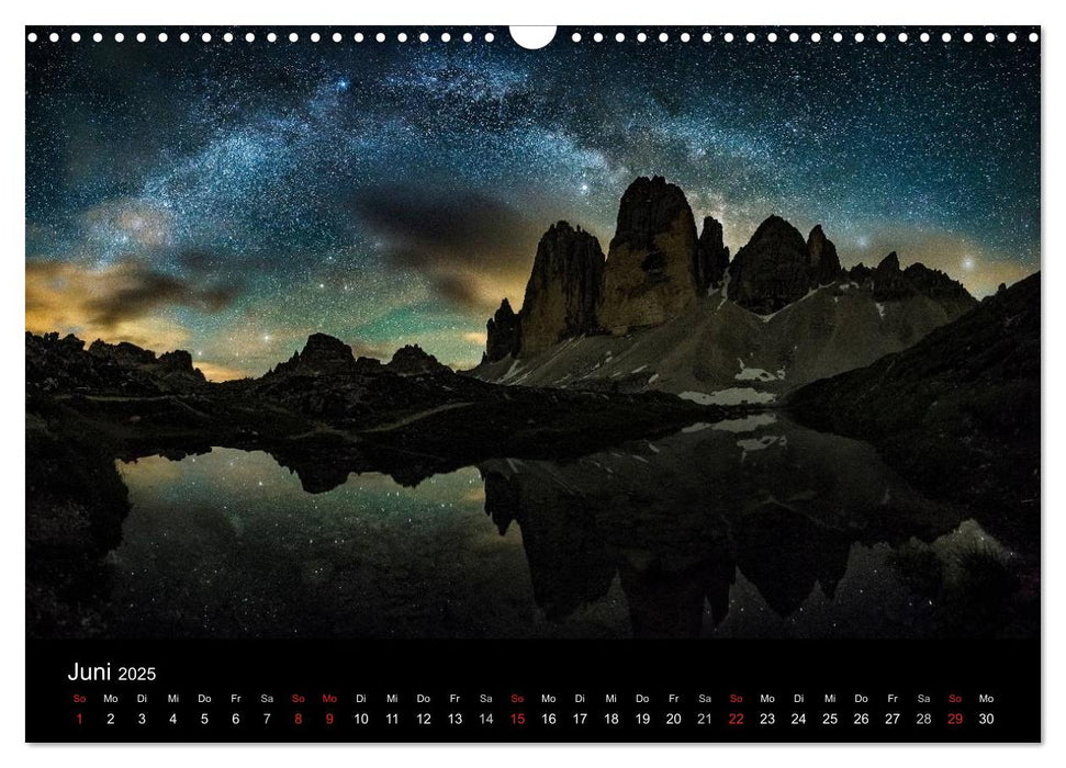 Sternensucher - Landschaft unter Sternen (CALVENDO Wandkalender 2025)