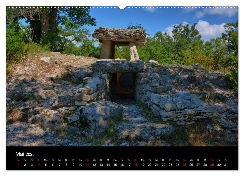 Frankreichs geheimnisvoller Süden - Dolmen und Menhire im Languedoc-Roussillon (CALVENDO Wandkalender 2025)