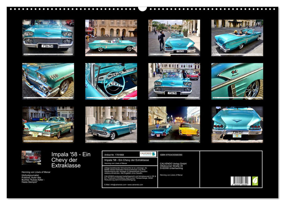 Impala '58 - Ein Chevy der Extraklasse (CALVENDO Wandkalender 2025)