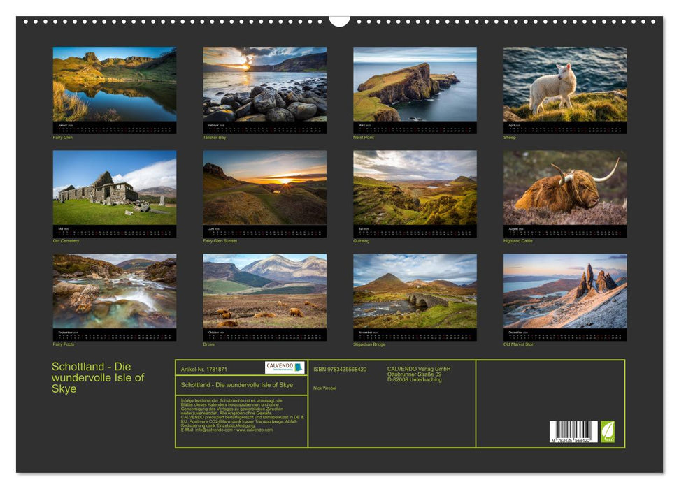 Schottland - Die wundervolle Isle of Skye (CALVENDO Wandkalender 2025)