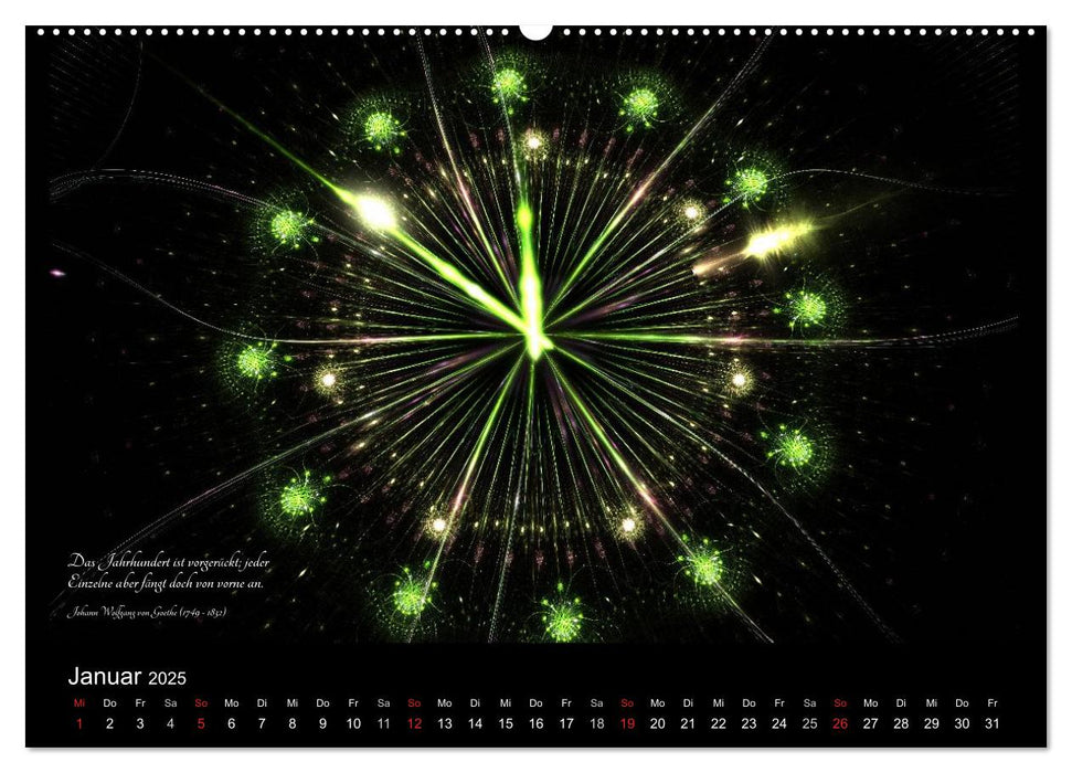 Zeit 2025 - Grafiken und Zitate (CALVENDO Wandkalender 2025)