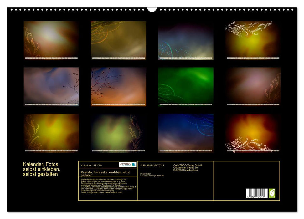 Kalender, Fotos selbst einkleben, selbst gestalten (CALVENDO Wandkalender 2025)