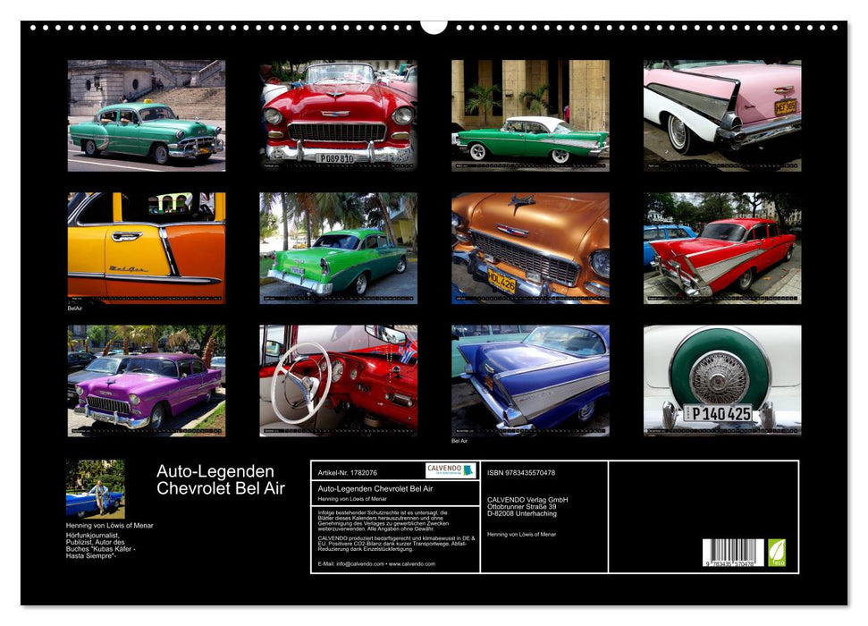 Auto-Legenden Chevrolet Bel Air (CALVENDO Wandkalender 2025)