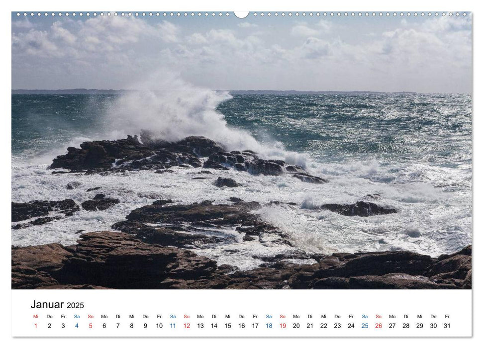 Côte Sauvage - Die wilde Westküste von Quiberon (CALVENDO Wandkalender 2025)