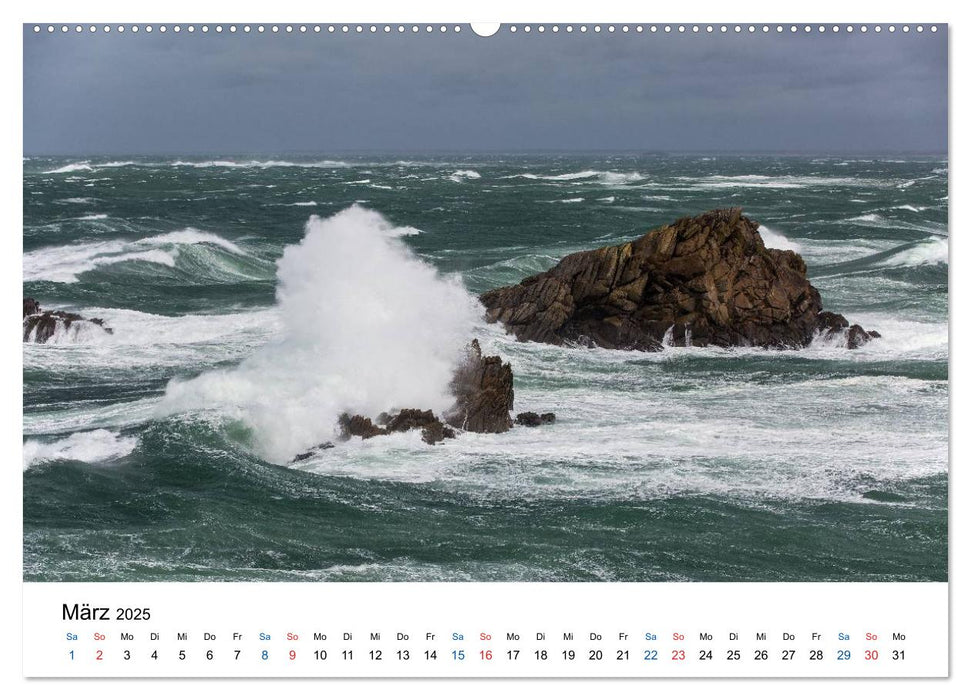 Côte Sauvage - Die wilde Westküste von Quiberon (CALVENDO Wandkalender 2025)