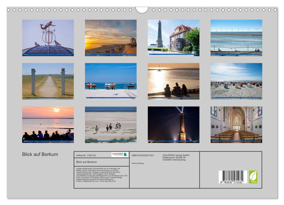 Blick auf Borkum (CALVENDO Wandkalender 2025)